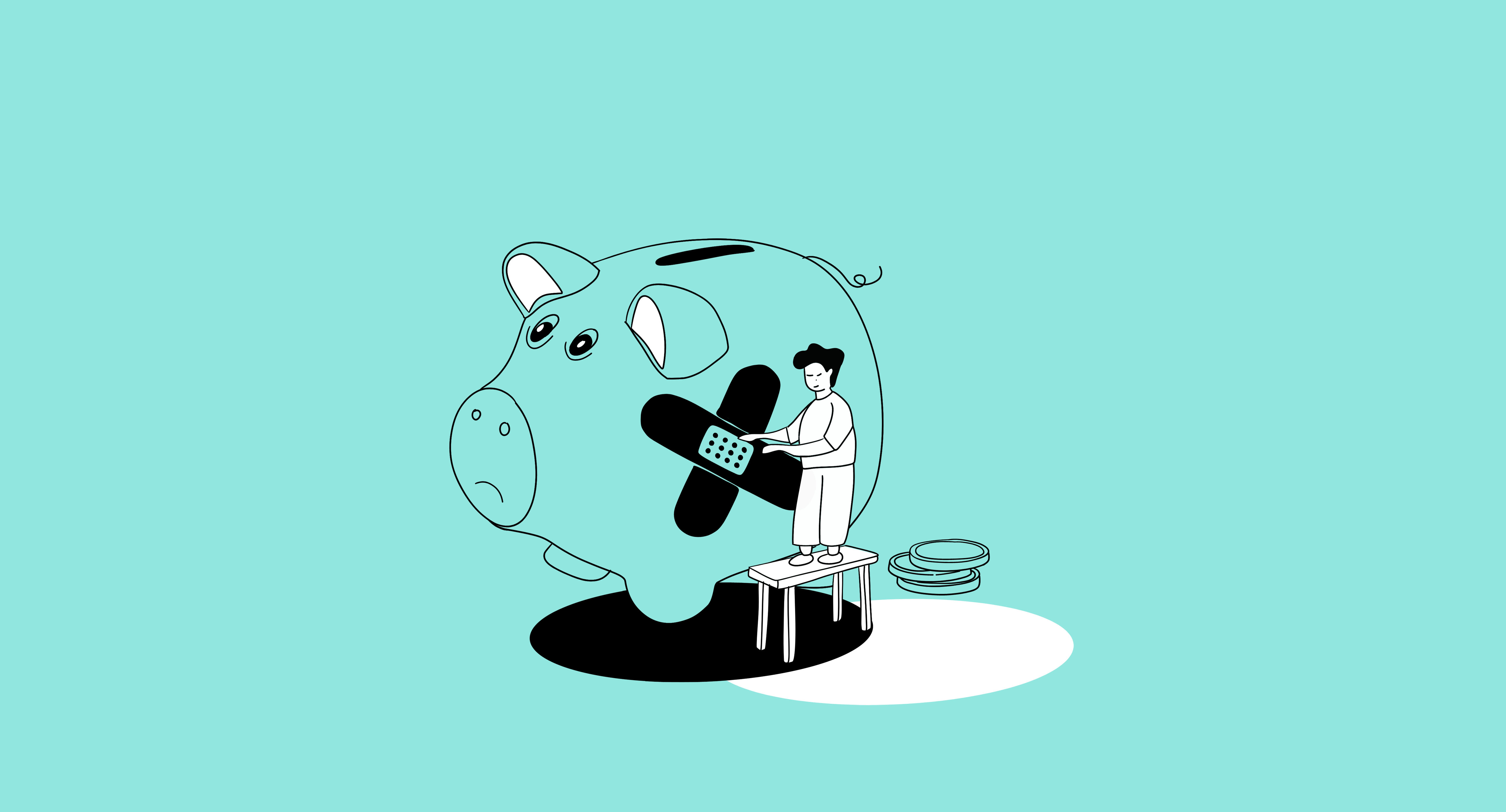 Illustration Schulden
